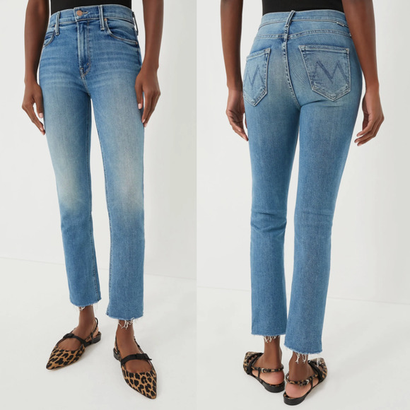 MOTHER | NWT The Mid Rise Dazzler Ankle Fray Riding the Cliffside Jeans 25 - Picture 2 of 16